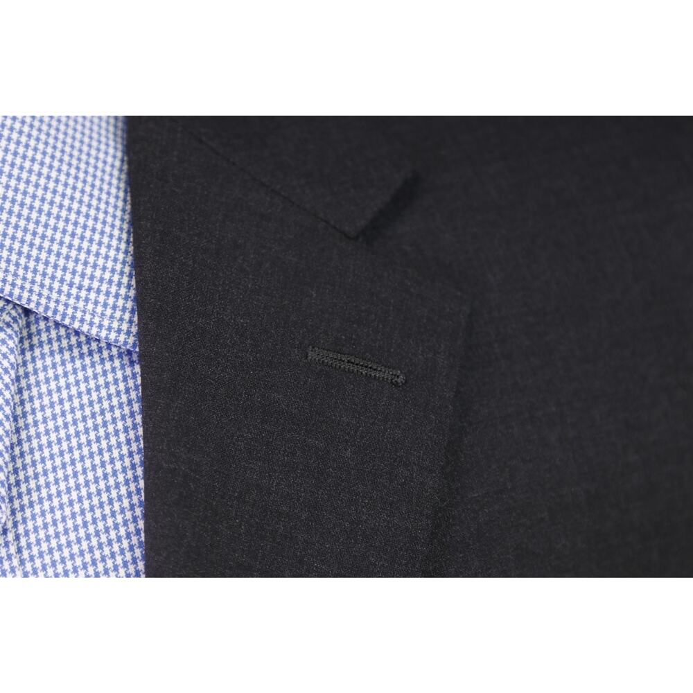 Hickey Freeman Gray Blazer Solid Wool 2-Btn Linds… - image 5